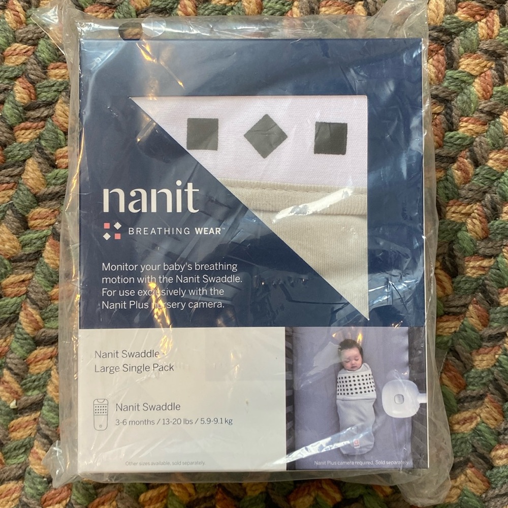 NWT 3-6M Nanit swaddle in box